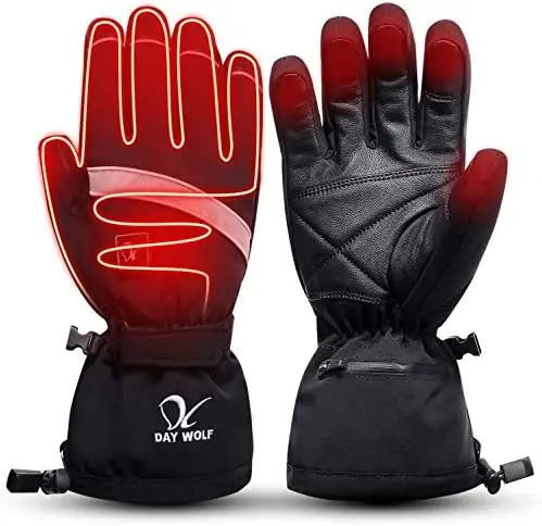 

Heated Gloves Touch Screen for Men Women with Waterproof, 7.4V 2200mAh Rechargeable Battery Gloves for Winter Skiing Skating Sn