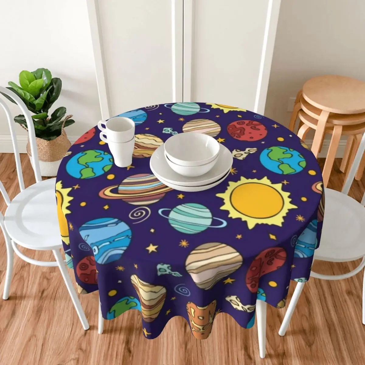 Скатерть с мультяшным изображением солнца элегантный весенний чехол для стола