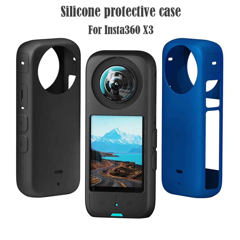 

For Insta360 X3 Silicone Case Soft Cover Shell Dustproof Lens Cover Protective Sleeve For Insta360 X3 Camera Accessories