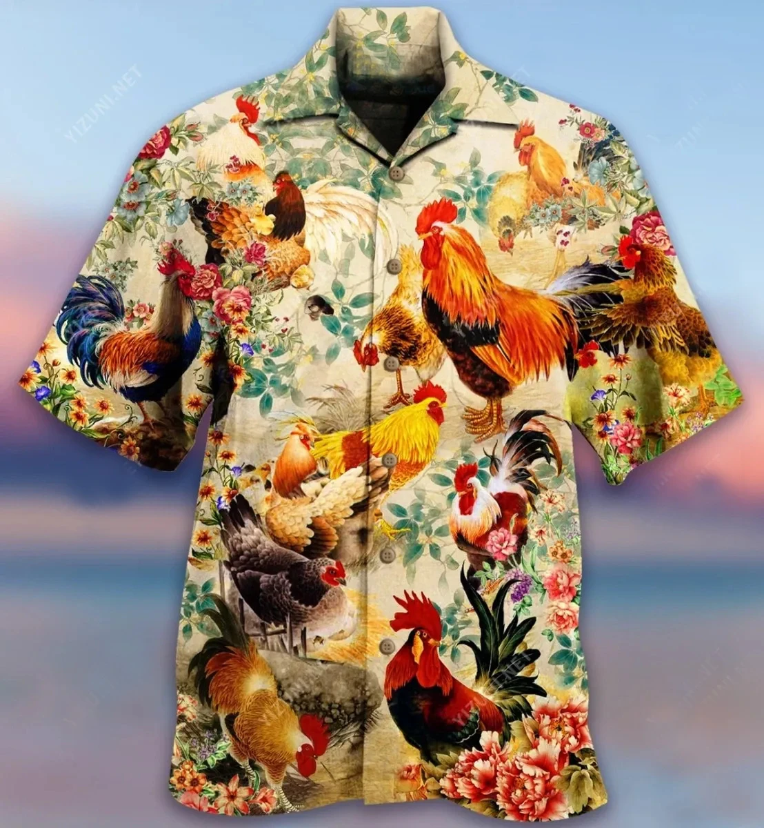 

Rooster 3D Beach Hawaiian 2022 New Summer Anime Shirt Short Sleeve Shirt Streetwear Oversized 5XL Camisa-1 Social Chemise Homme