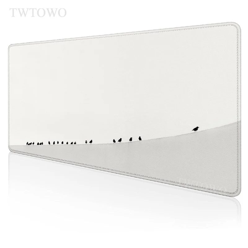 

White Minimalist Mouse Pad Gamer XL Custom New Mousepad XXL MousePads Anti Slip Soft Carpet Natural Rubber Computer Mouse Mat
