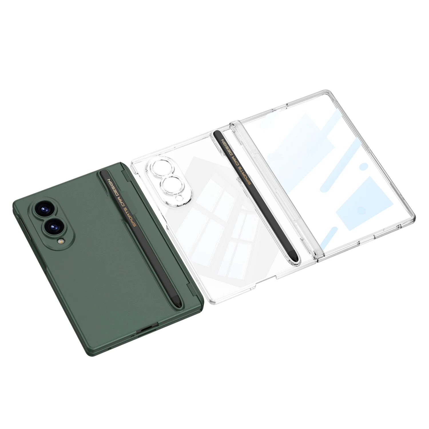 Магнитный чехол для Samsung Galaxy Z Fold 8 с защитной пленкой на переднюю панель и задней крышкой для телефона (art.: 3920dc76b0b09) - 3920dc76b0b09
