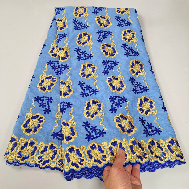 

Швейцарская Кружевная Ткань 5 ярдов, новейшая Тяжелая вышивка бисером, африканская 100% хлопчатобумажная ткань, швейцарская вуаль, кружево, популярный Дубайский стиль 9L04090