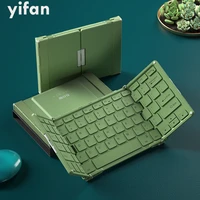 b o w folding keyboard wireless bluetooth wire connection tri folded design small keyboard for tablets phone computer