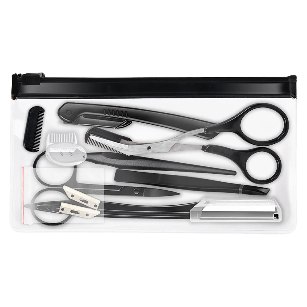 

Eyebrow Razorbrush Scissors Shaping Brow Eyelash Mascara Curved Tip Slant Wand Applicator Trimmer Makeup Precision Grooming Comb
