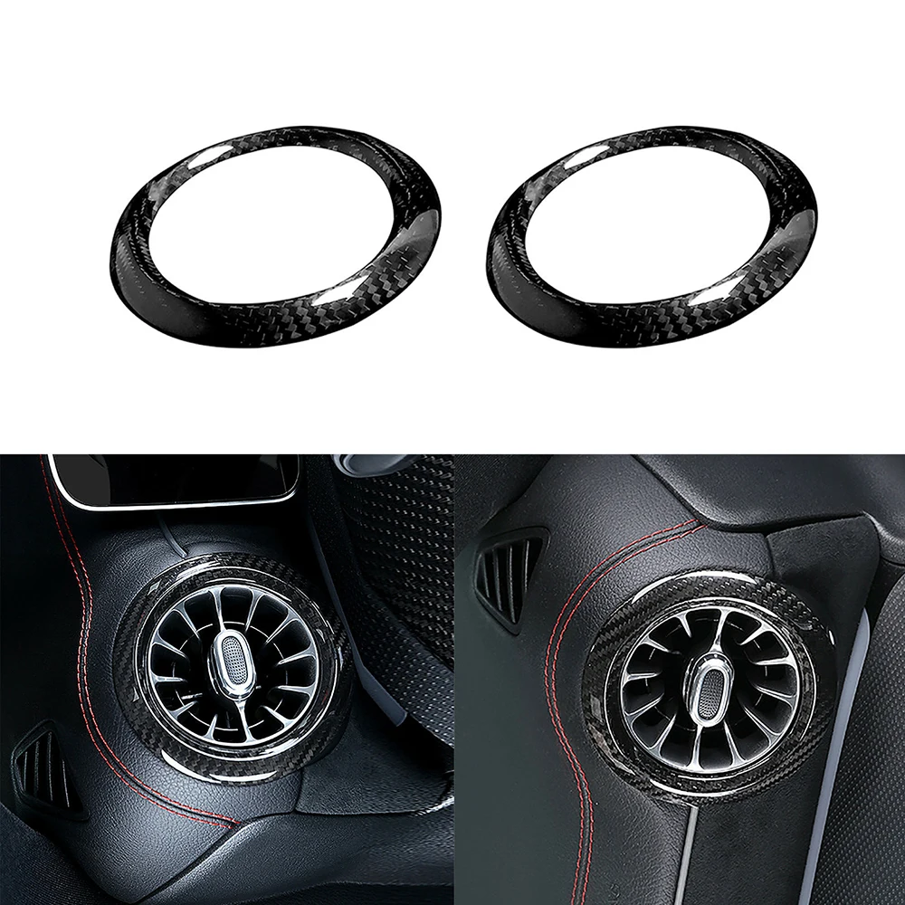 

2PCS Carbon Fiber Car Side Air Conditioning Outlet Vent Cover Trims for Mercedes-Benz CLA/A-Class A35L W77 2019 2020 2021 2022