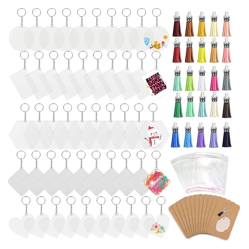 

300 Pieces Keychain Making Kits Keychain Accessories DIY Keychains Materials