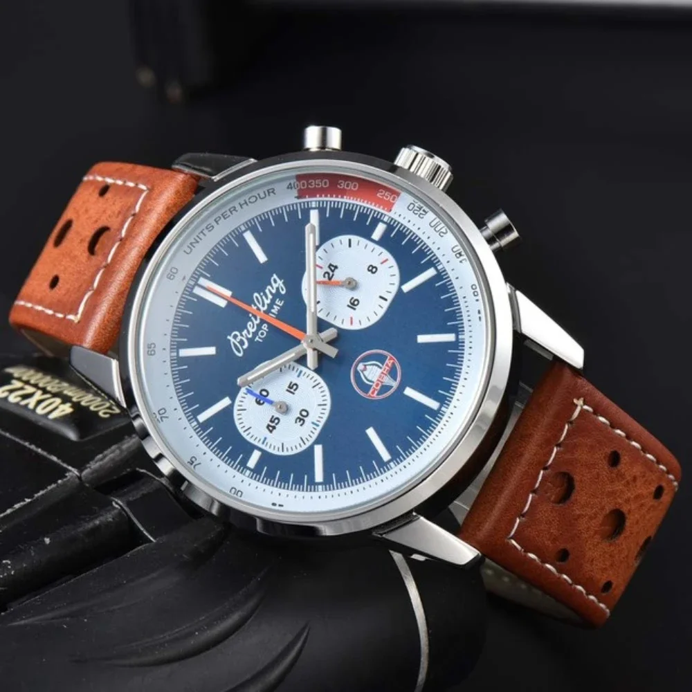 

Breitling-Reloj de pulsera deportivo para hombre, cronógrafo de cuarzo, con fecha automática, estilo clásico de negocios, AAA +