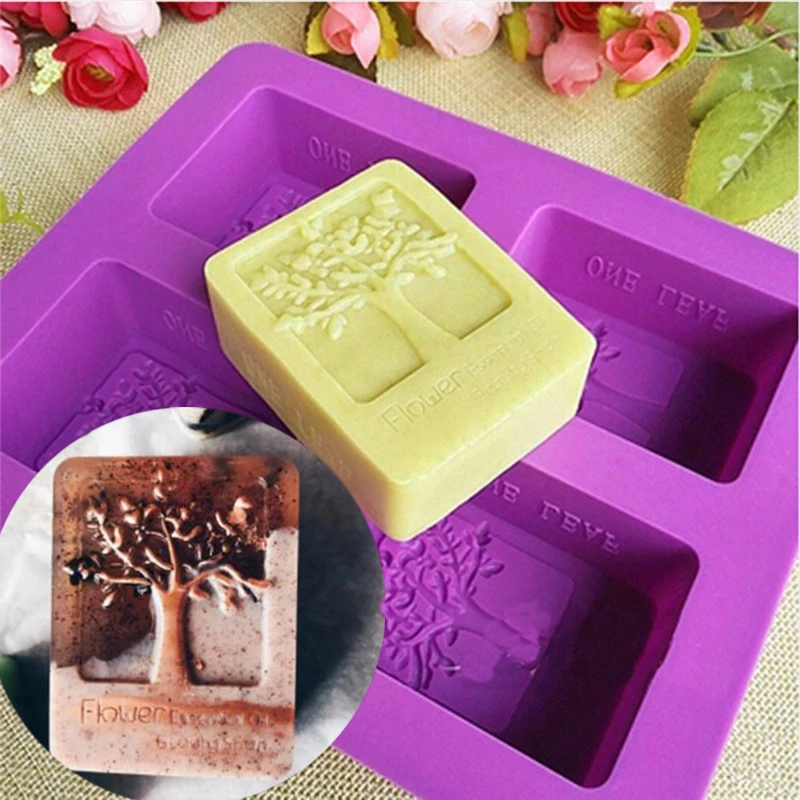 

1 шт., силиконовая форма для мыла, 4 формы