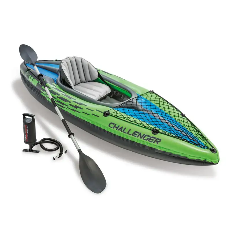 

Challenger K1 Inflatable Single Person Kayak Set and Accessory Kit w/