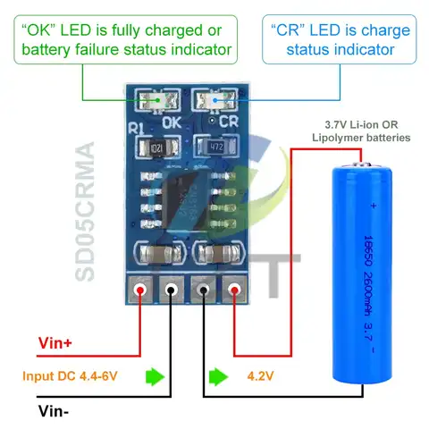 MPPT Контроллер заряда солнечной батареи 1A 4,2 V 3,7 V 18650 LiPo Li-Ion модуль зарядного устройства литиевой батареи SD05CRMA зарядка аккумулятора солнечно...