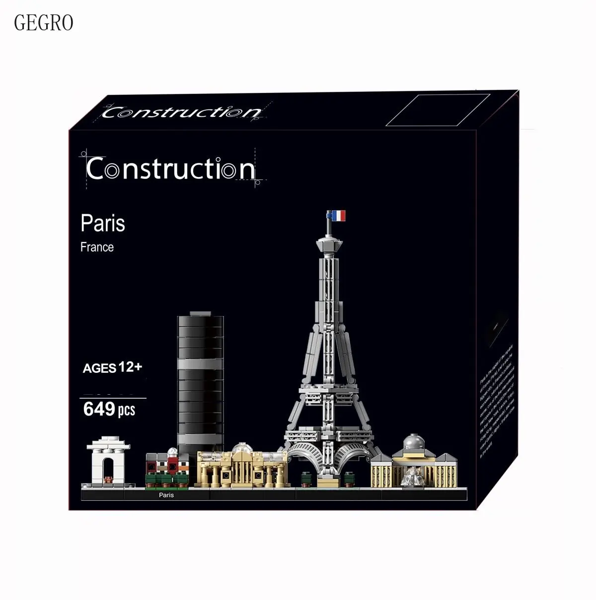 

Paris Architecture Skyline 21044 Model Building Kit Compatible Eiffel Tower City Brick Model DIY Kids Puzzle Toys Gift