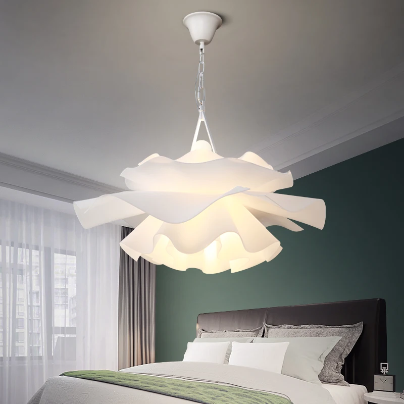 Decke Schlafzimmer Licht Einfache, Moderne LED Warme Innen Schmücken Kronleuchter Nordic Design Blütenblätter Leuchten Studie Büro Lampe