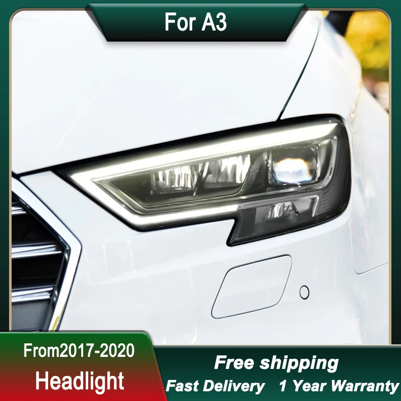 

Car Headlight For Audi A3 2017-2020 S3 LED Head Lamp New Design Upgrade DRL Dynamic Signal Lamp Head Lamp Front light Assembly
