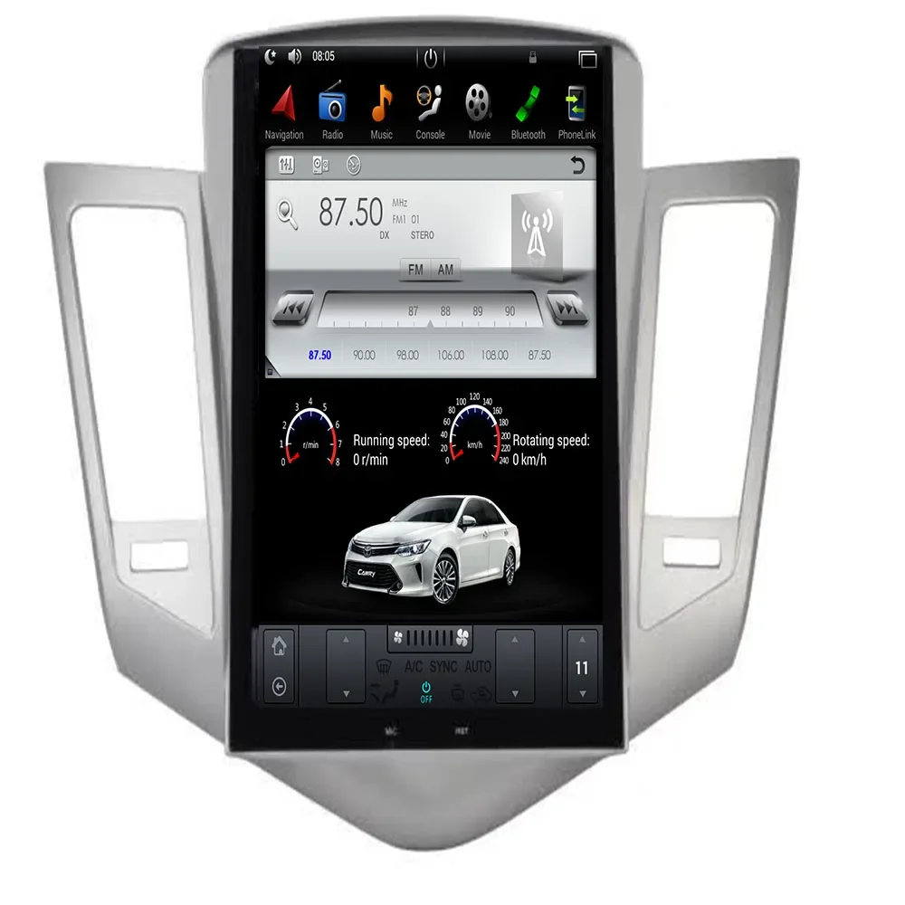 12 3 &quotPX6 Tesla Style Android Автомобильный радиоприемник для Chevrolet Cruze 2009-2014 DVD