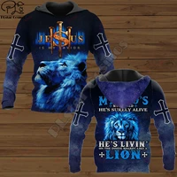 newfashion christian child of god savior jesus lion retro tattoo pullover 3dprint menwomen harajuku casual funny zip hoodies 1x