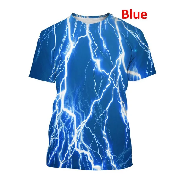 

Summer Hipster Personality Lightning T Shirt Men/Women T Shirt 3D Print Seaside Casual Funny T Shirts