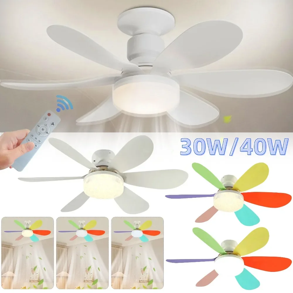 Умные Потолочные Вентиляторы С Дистанционным Управлением 30/40 Вт Светодиодная