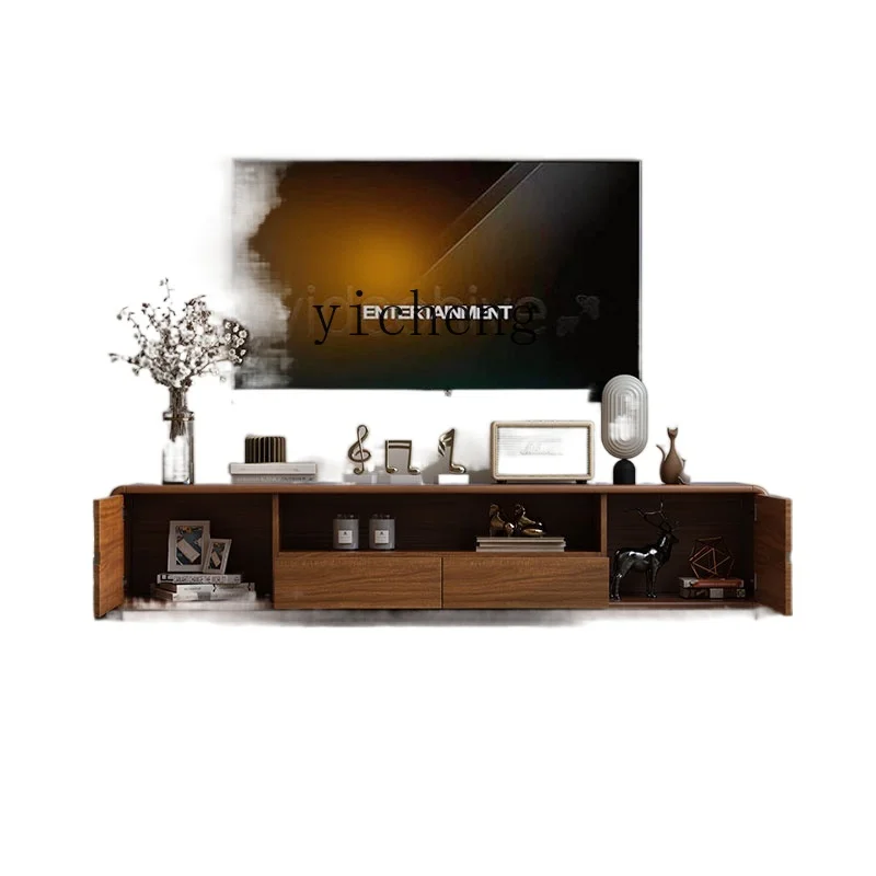 

XC Simple Solid Wood Frame TV Low Floor Cabinet New Chinese Small Apartment Living Room Film and Television Cabinet