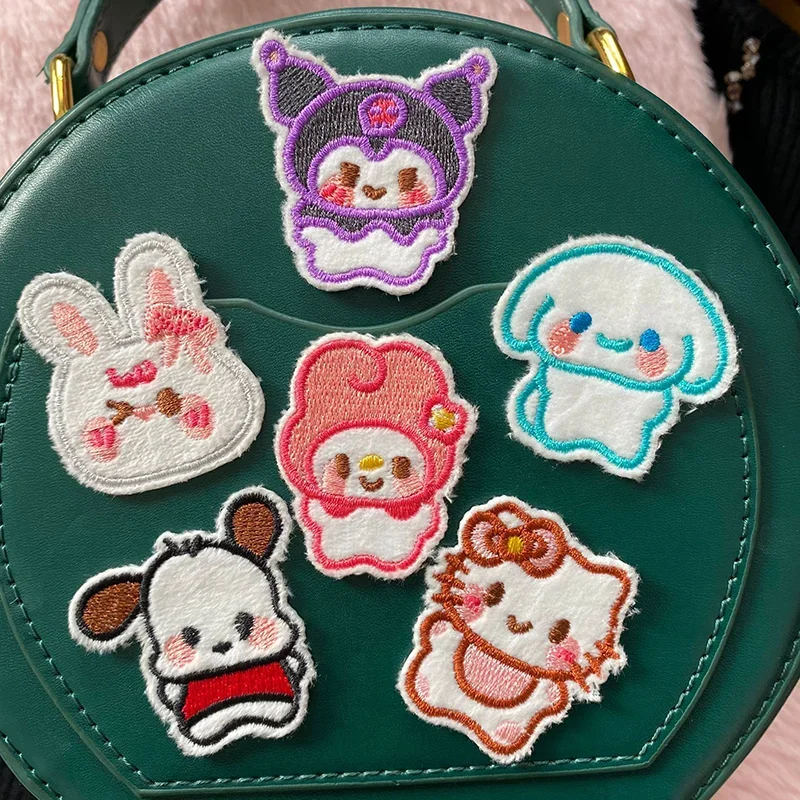 

Charms model toy Embroidery Patch Cloth Kuromi Anime My Melody Cartoon Bag Decorative Applique Diy Repair Subsidy Reward Gift