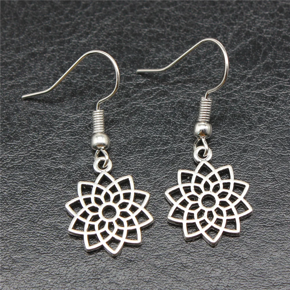 

Женские винтажные серьги-подвески в виде чакры