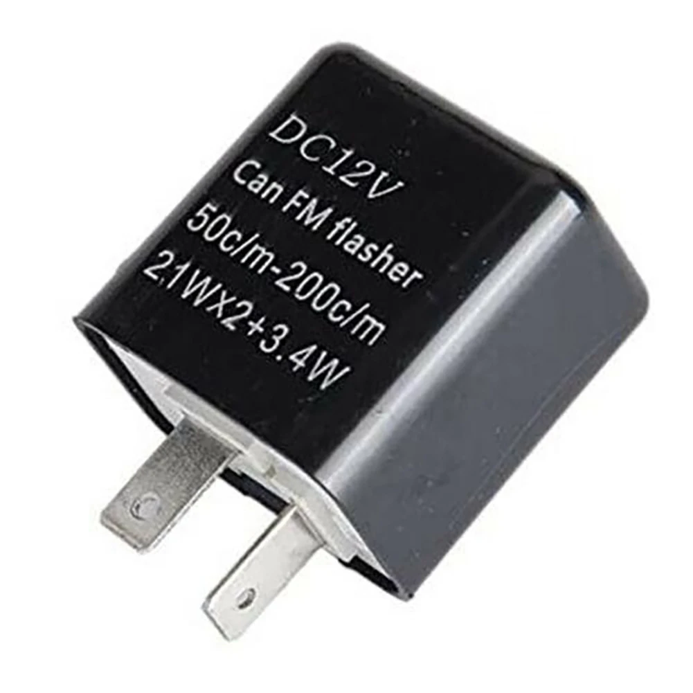 

2-Pin Electronic LED Flasher Relay 2-Pin Flasher Relay Motorcycle Part 0.02A To 12A 12V 1pc 42W 50 Times/min To 200 Times/min