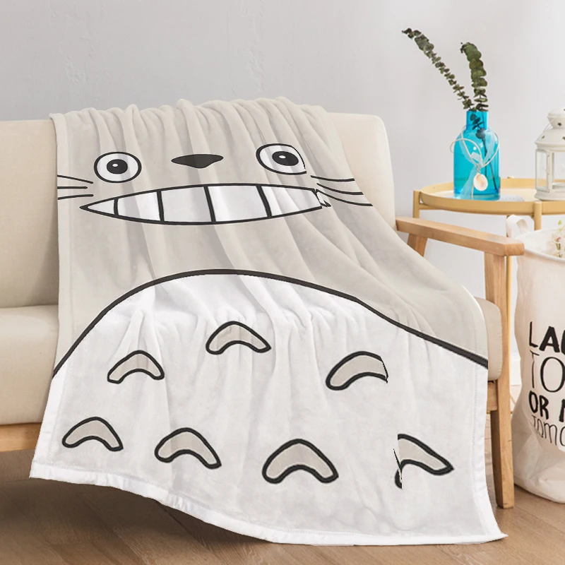 

Throw Blankets & Throws Totoro Summer Bedspread Bed 150 Plaid on the Sofa Warm Winter Blanket Free Shipping Anime Hairy Covers H