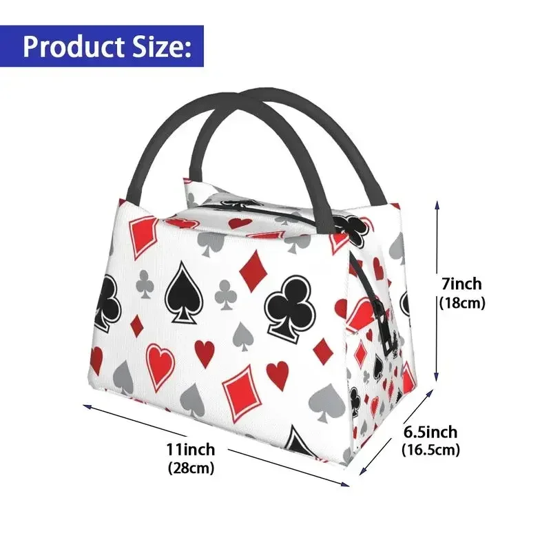Винтажная изолированная сумка для обеда с рисунком казино покерных чипов