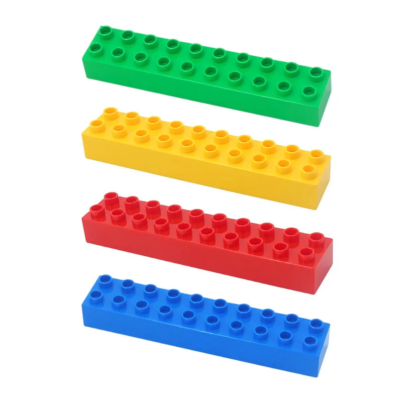 

36PCS/LOT High Bricks 2x10 DIY Classic Education Big Building Blocks Compatible Large Brick MOC Creates Plastic Toys For Girls