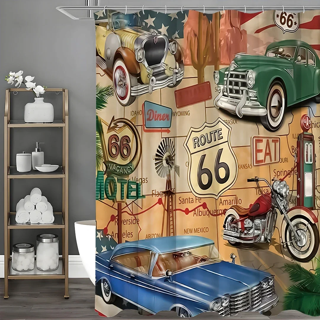 

Декоративная занавеска для душа Route 66 XXIHLIVE