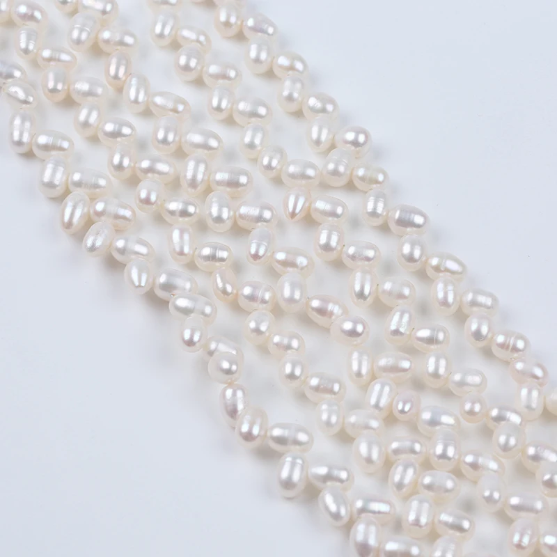 Белая нить из Натурального Риса 6-7 мм в форме оливковых ветвей пшеницы ушей