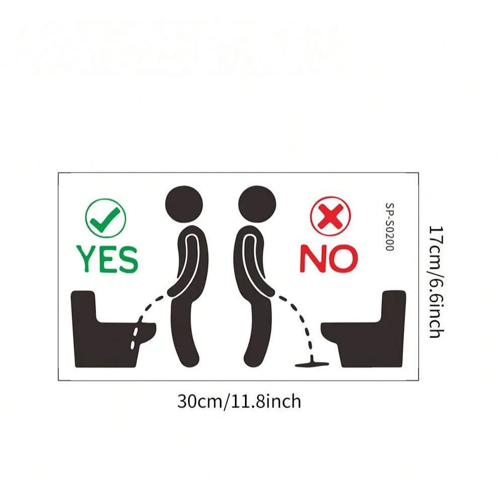 

Наклейки для унитаза "Да" и "Нет", ПВХ