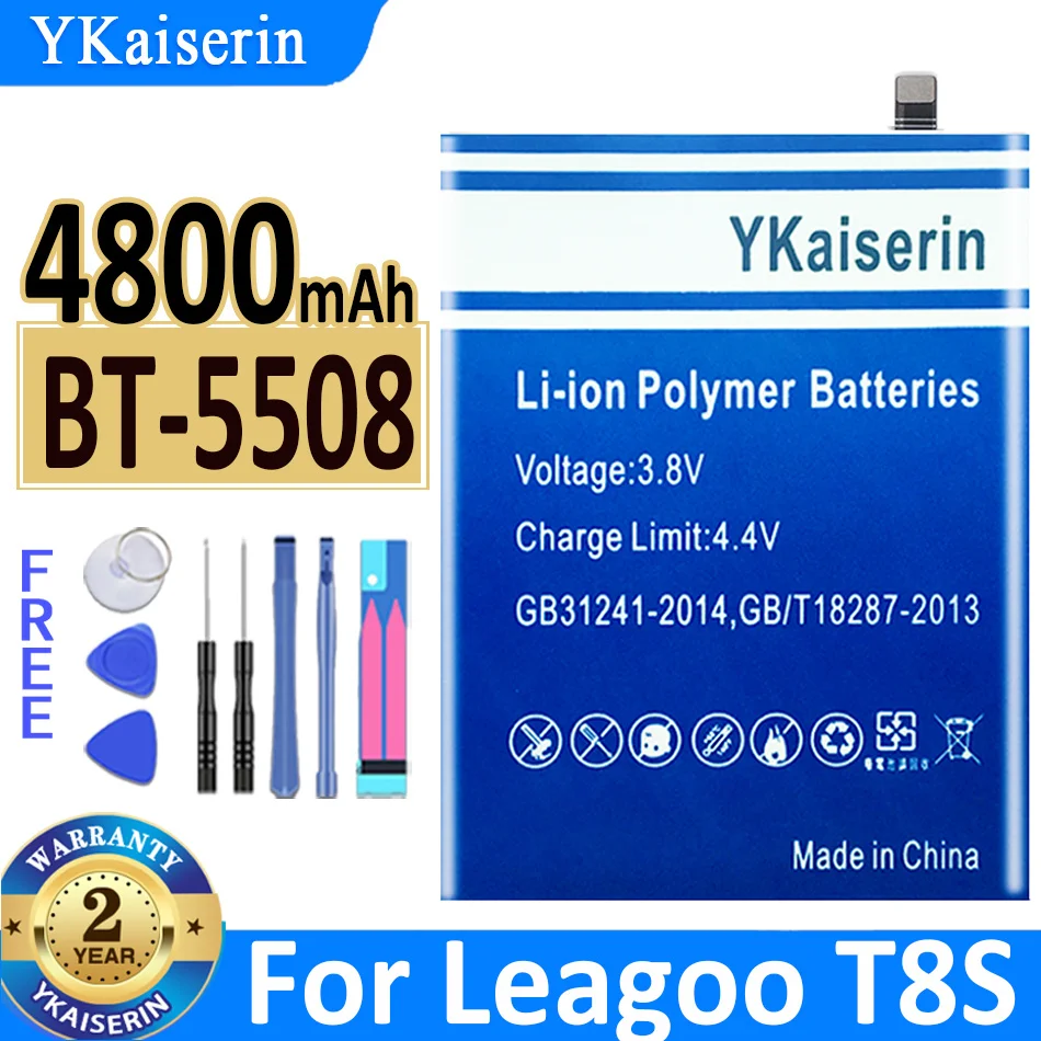 

Аккумуляторная батарея YKaiserin 4800 мАч для Leagoo T8S BT-5508 высокое качество + аккумулятор с кодом отслеживания