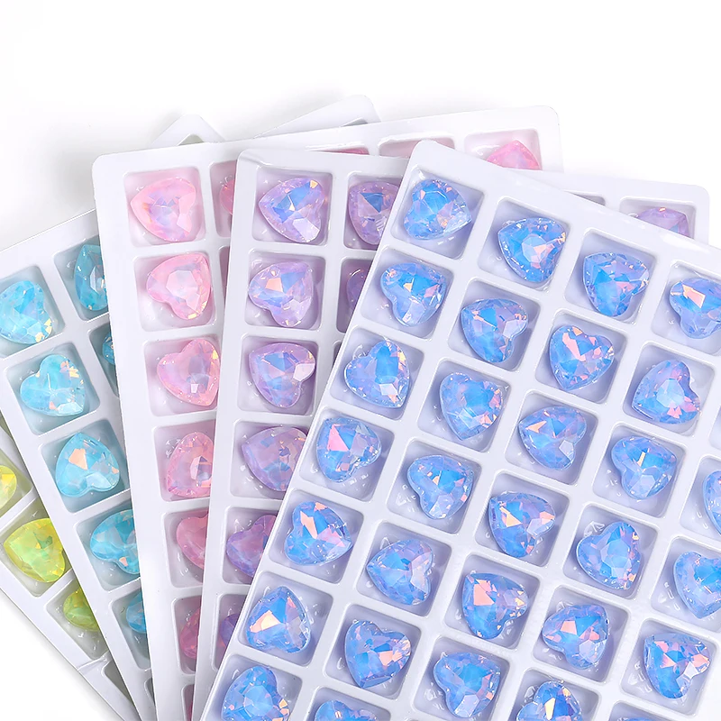 Драгоценный камень в форме сердца искусственный опал мокко 45 шт. украшение из