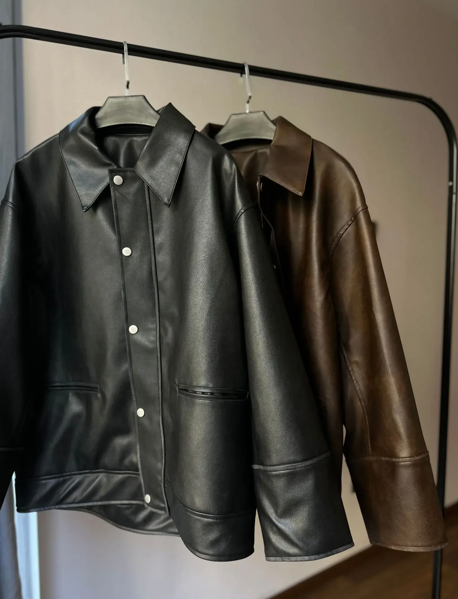 Модная уличная одежда повседневные винтажные куртки из искусственной кожи с