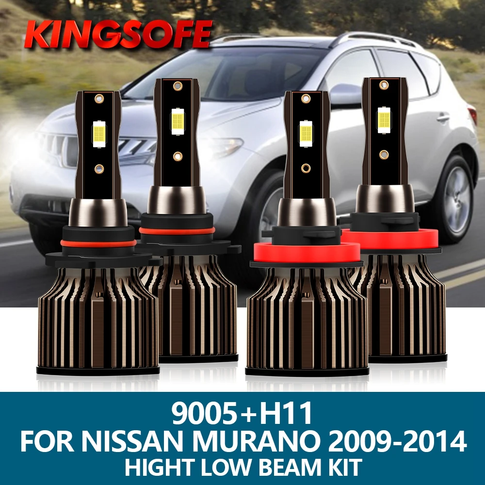 

4Pcs LED Headlight Car Light H11 HB3 9005 20000Lm 100W CSP Chip 6500K Hight Low Beam Bulbs Kit For Nissan Murano 2009-2014