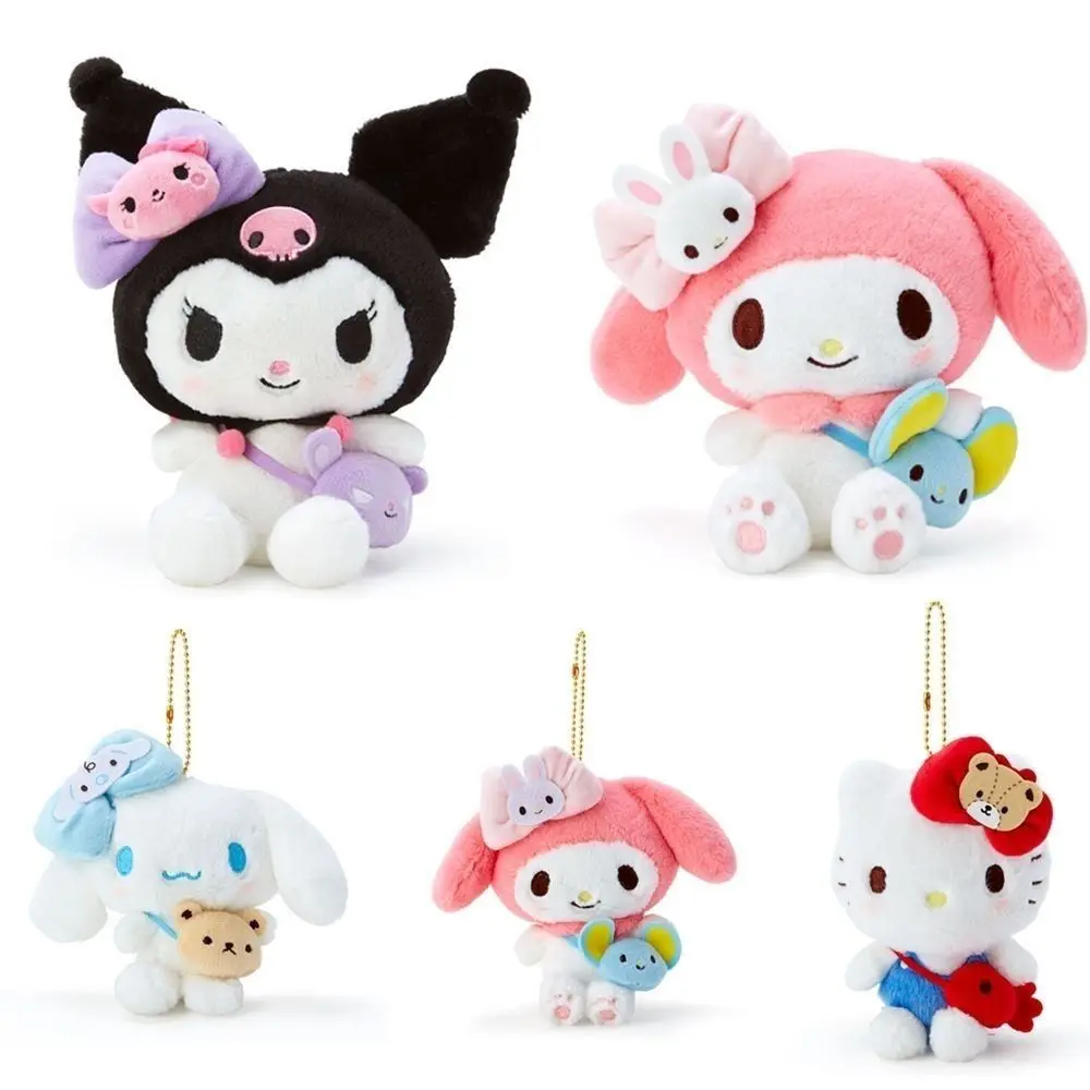 

Sanrios Kuromi My Melody Cinnamoroll Hellokittys помпон плюшевая кукла украшение аниме плюшевая сумка Подвески декоративные подарки