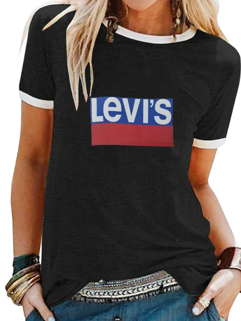 

Футболка женская оверсайз с коротким рукавом, простая Удобная рубашка в американском стиле, уличная одежда, лето