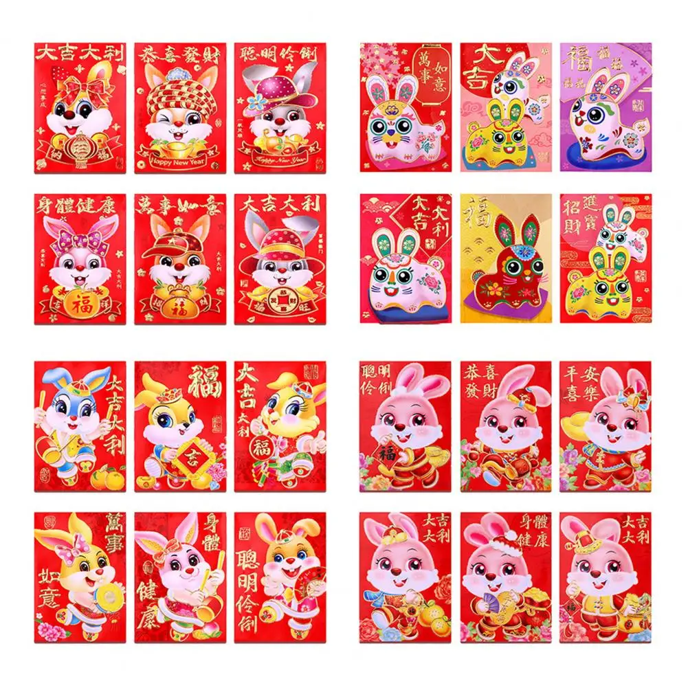 

Unique 2023 Red Envelope Durable Portable 2023 Chinese New Year Red Pocket Coated Paper Red Envelopes for Festival