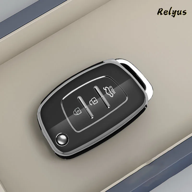 Мягкий автомобильный флип-чехол из ТПУ для Hyundai ix25 ix35 i20 i30 Solaris Tucson Sonata Santa Fe Sport Mistra Elantra Creta Verna