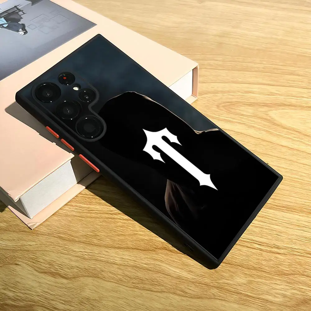 Роскошный чехол для телефона T-Trapstars L-LondonSe Samsung S25-S21 Plus Ultra S24 23 21FE черный цвет