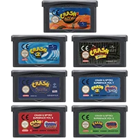 

Video Game Cartridge 32 Bit Game Console Card for GBA Crash Games Series