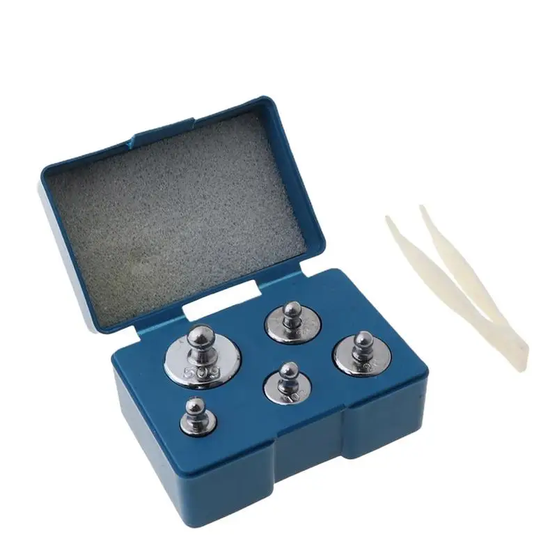 

5 шт. калибровочный стальной вес s, Калибровочная калибровка веса, Калибровочная калибровка веса стандарта 10 г, 20 г, 50 г для цифрового баланса