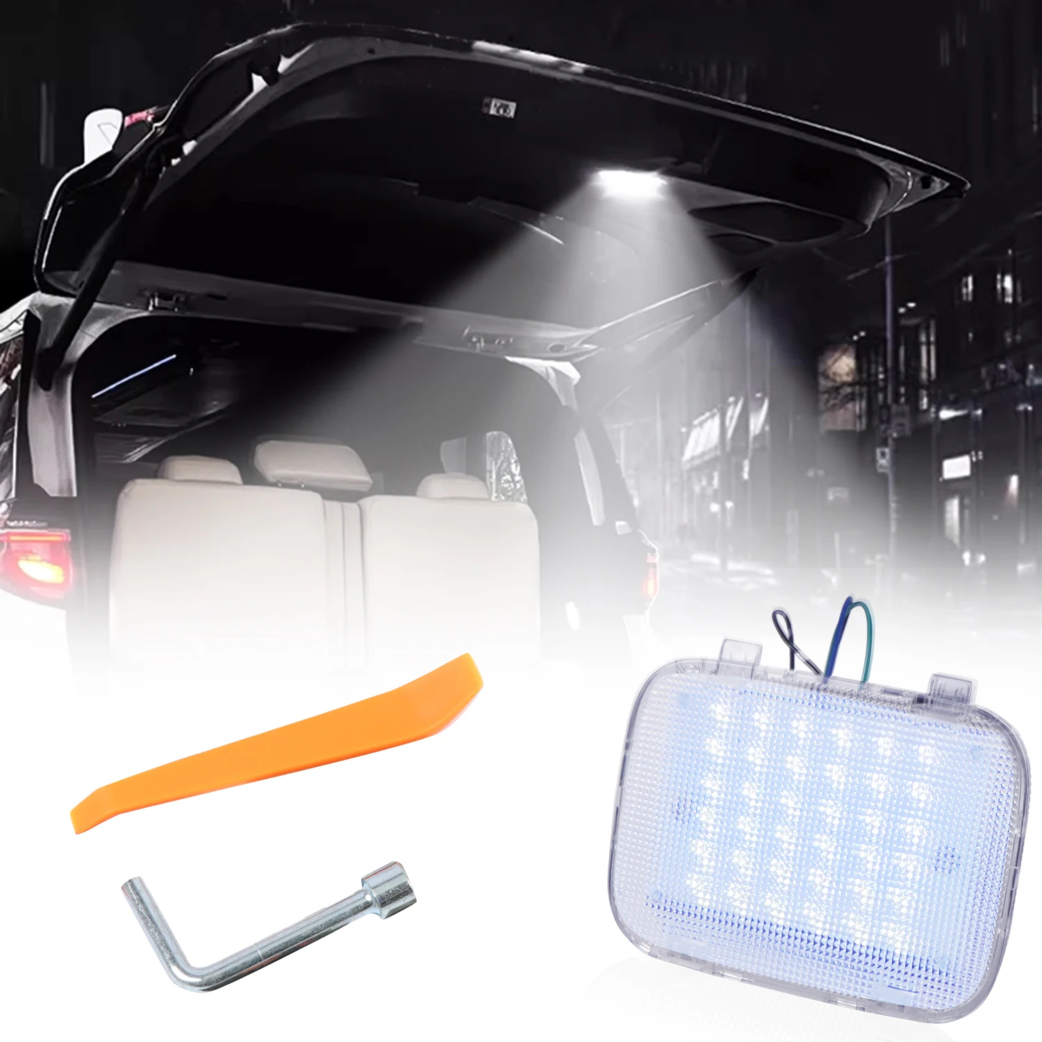 

Подходит для Toyota Alphard Vellfire 40 серии AH40 2023 2024 2025 освещение задней двери светодиодный потолочный светильник двери багажника