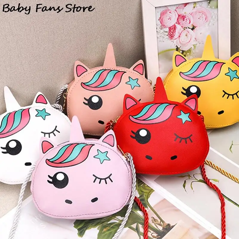 

Сумка на плечо с мультяшным единорогом, кожаный кошелек для мелочи, Детские миниатюрные сумки для хранения, Прекрасный маленький чехол, Под...