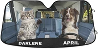 custom cat dog car sun shade for windshield turn your pet photo into window sunshade front foldable visor shield cover auto