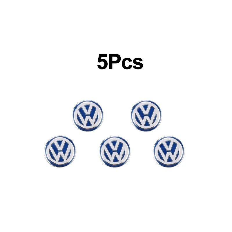 

5/10 шт. 14 мм алюминиевые металлические наклейки для удаленного ключа автомобиля для Volkswagen GTI R-Line R Polo Golf Passat Scirocco Jetta Tiguan
