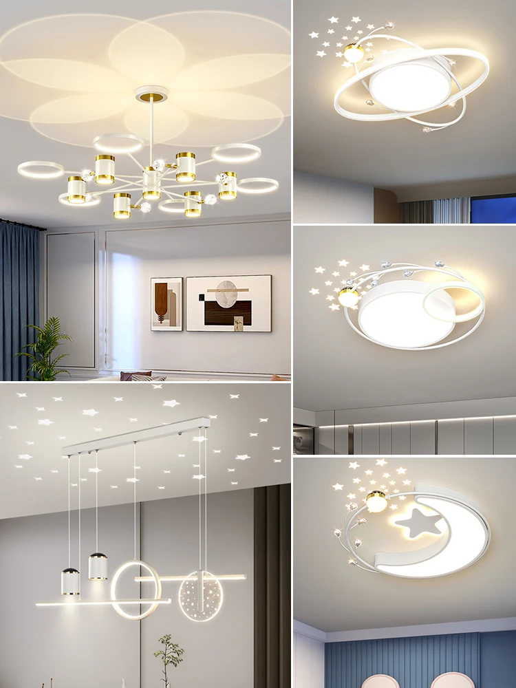 

Люстра для гостиной 2023, новая современная простая и фотолампа, роскошная проекционная лампа, творческие художественные лампы, комбинация всего дома