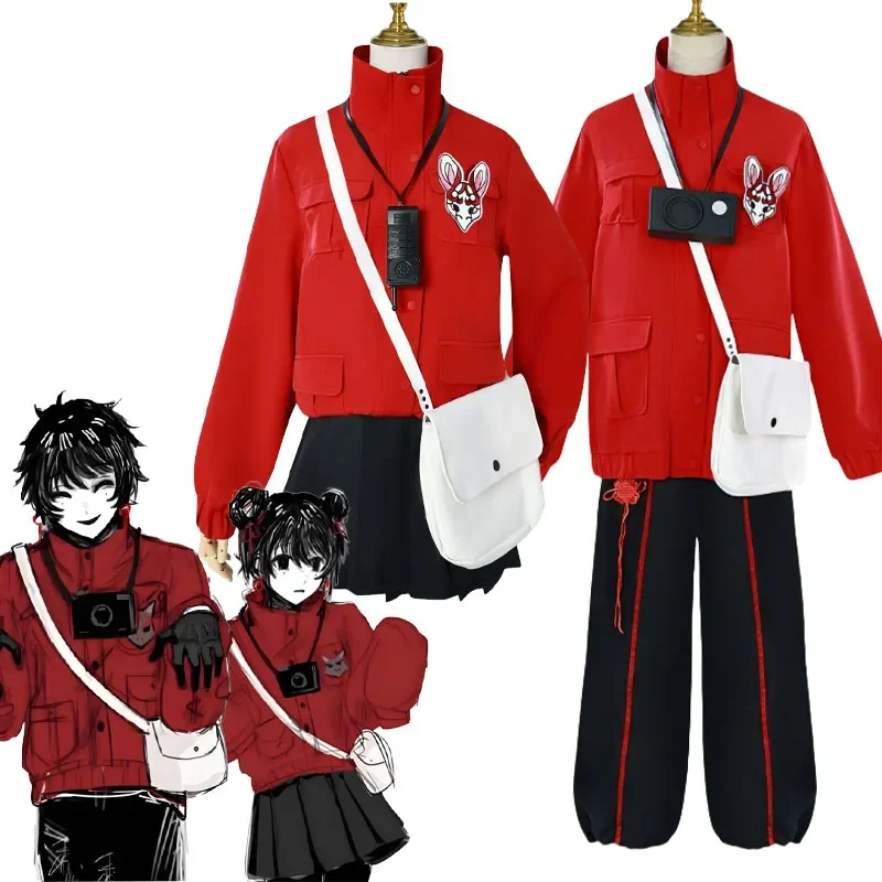 Аниме игра голова семь сказок косплей похоронный костюм парик Li Yuting одежда