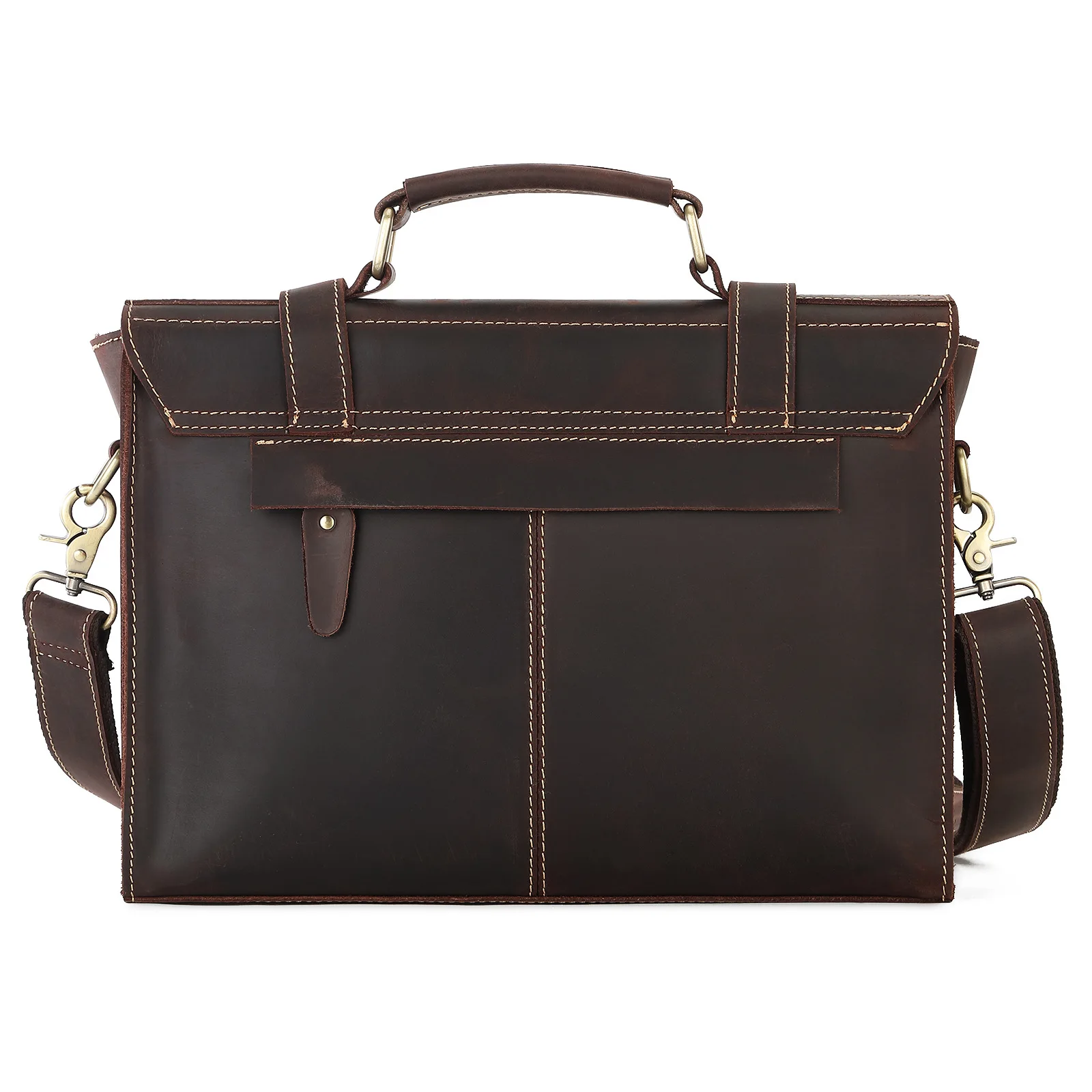 Royal Bagger Briefcase for Men Crazy Horse Leather Messenger Bags Genuine Cowhide Business 13
